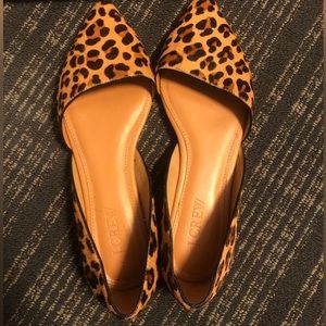 Cheetah print J Crew flats. Only worn once. Size 6.